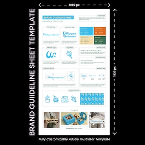 Vertical Brand Guideline Sheet Template