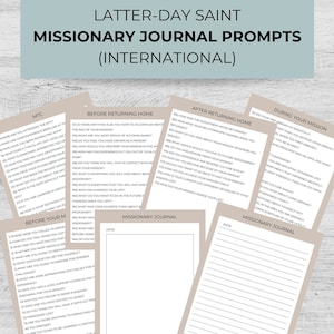 LDS Missionary Journal Prompts, LDS Missionary Journal Vorlagen, DIY LDS Missionary Journal, einzigartige LDS Missionary Geschenke, Mission Journal