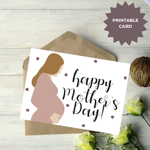 Carte fête des mères enceinte (3 variantes), carte fête des mères pour femme, carte fête des mères grossesse, carte grossesse, carte bébé, carte femme enceinte