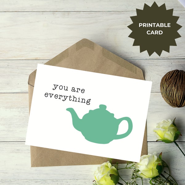 Teapot Card Etsy