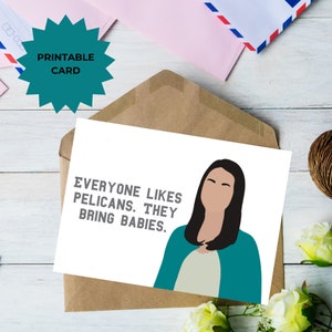 Tarjeta de embarazo comunitaria, tarjetas Annie del programa de televisión comunitario, citas divertidas de Annie Edison en tarjetas, tarjetas únicas de fan art de Annie Edison