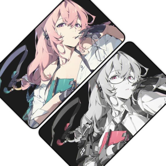 かな zzzgoo A1＆E2 Zenless Zone Zero Tsukishiro Yanagi Mindscape Desk Mat Mouse Pad