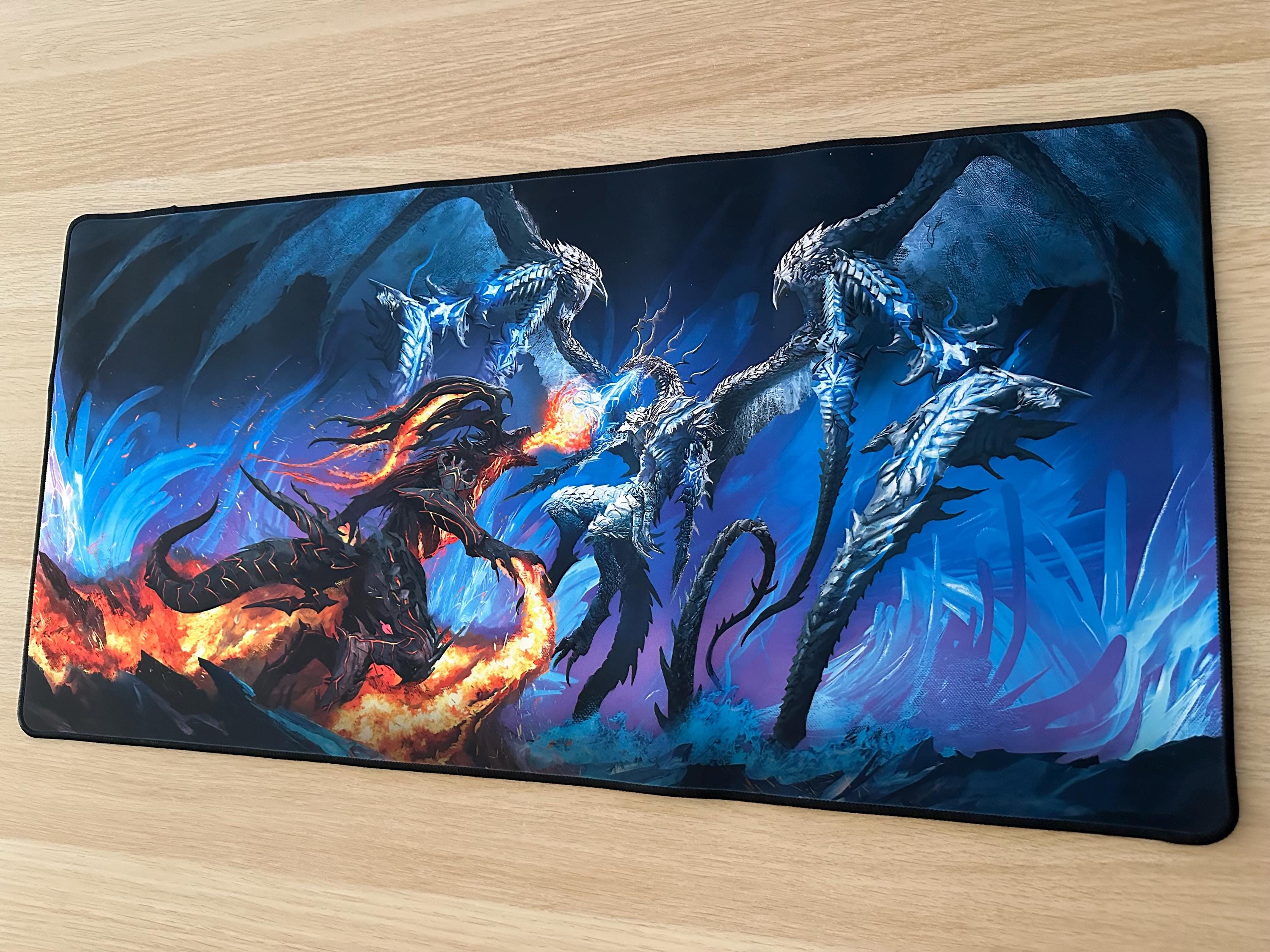 Ifrit x Bahamut FFXVI MTG FF16 Gaming Desk Mat Mouse Pad
