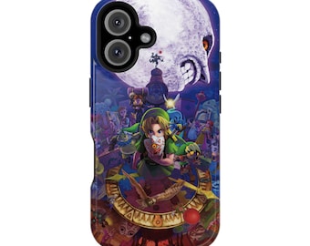 Majora&#39;s Mask N64 Themed Magnetic MagSafe Tough Phone Case iPhone Pro Max 16