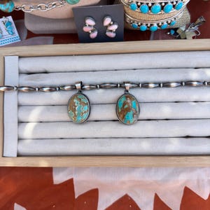 The Number 8 Pendant- Native Made Number Eight Turquoise Pendant