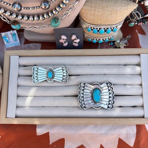 The Diamondback Ring- Native Made Concho Ring With Kingman Turquoise