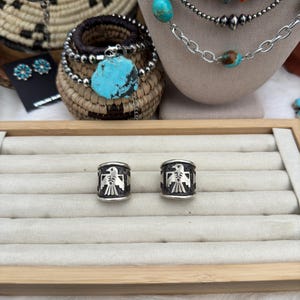 The Silver Plume Ring- Native Made Thunderbird Statement Ring