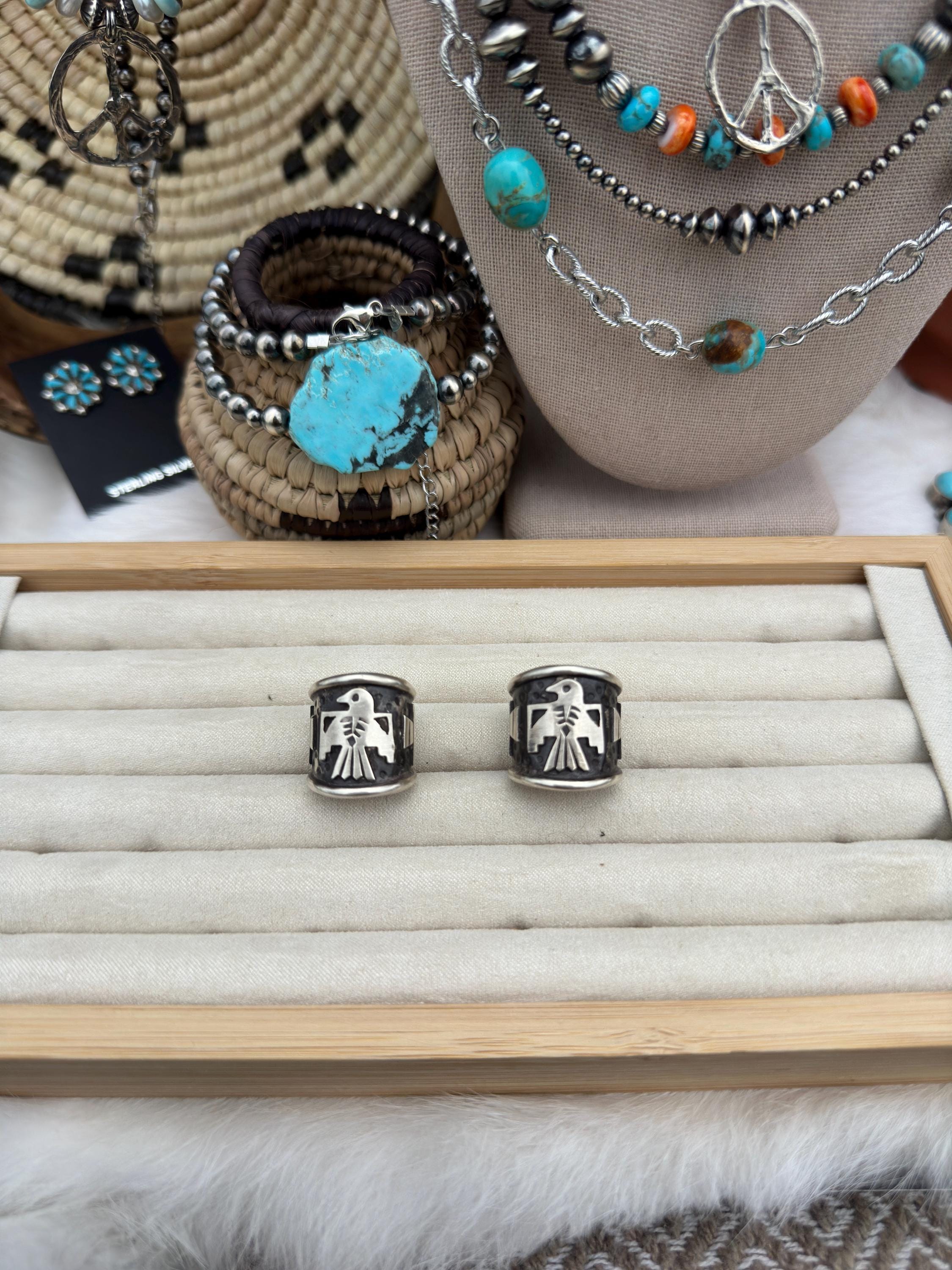 アクセサリー Mexican Jewelry old ring Vintage Mexican Sterling Silver Ring with Malachite & Onyx