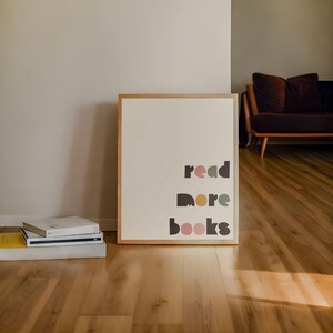 Read more books - minimalist digital poster