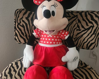 RARE Heart Dress Disney Large Minnie Mouse Plush Stuffed Doll Toy 30" KCARE