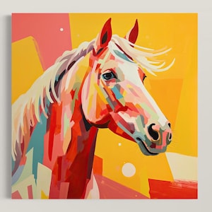 Horse | Kitchen Wall Decor | Farm House Decor | Midcentury Modern Wall Art | Art Print | Vintage Gift | Matte Vertical Poster