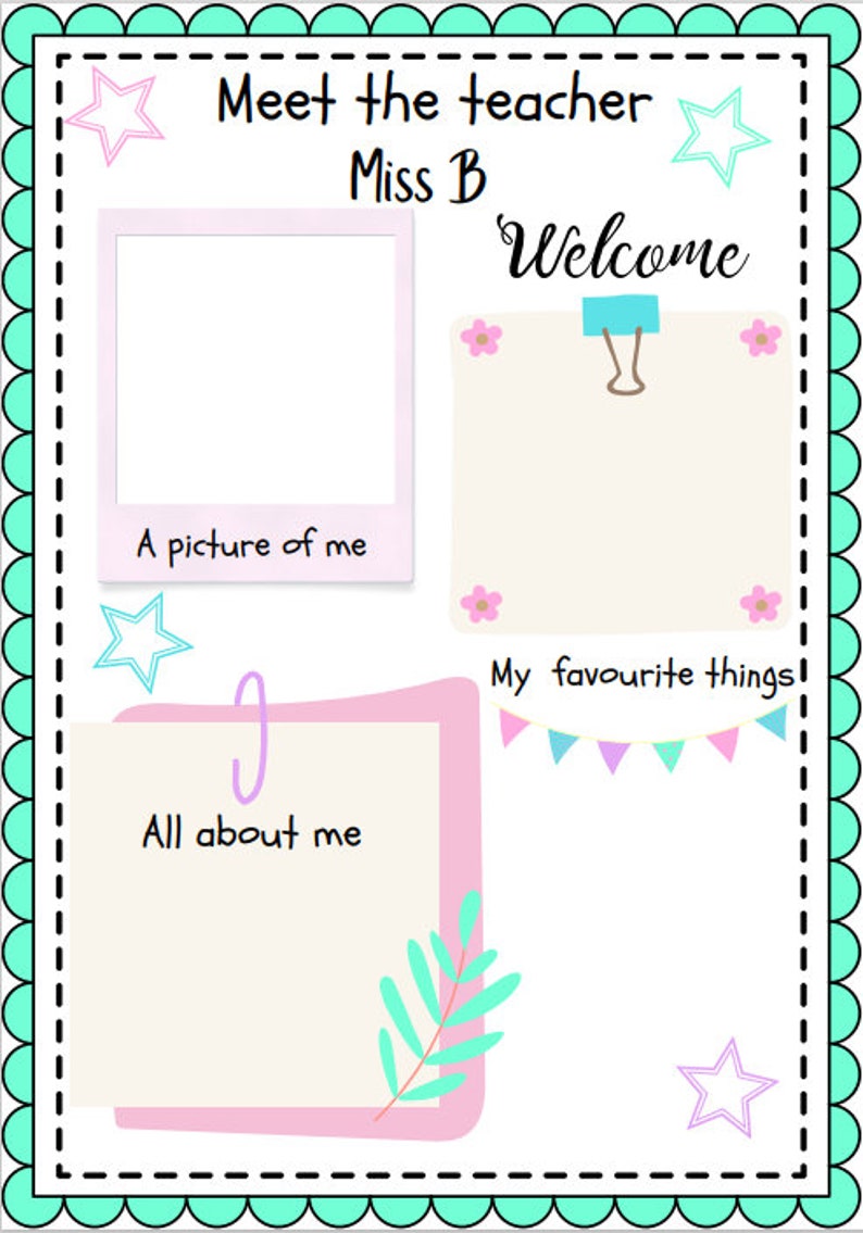 Meet the Teacher Template Get to Know Your Teacher All About Etsy UK Meet the Teacher Template Get to Know Your Teacher All About Etsy UK