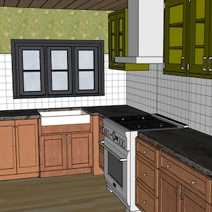 CUSTOM KITCHEN Design, 3D Rendering