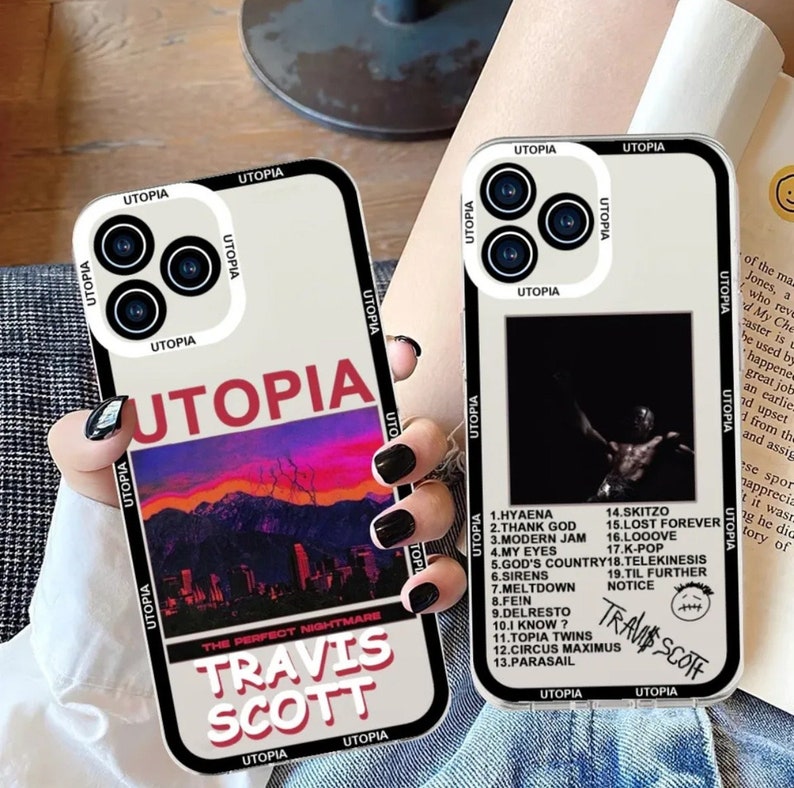 Utopia Travis Scott Phone Case for iPhone Transparent Shell Etsy
