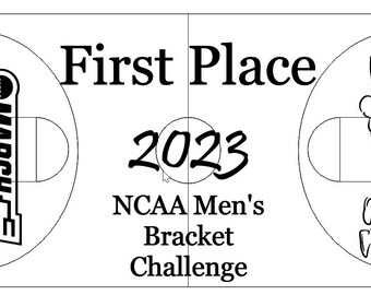 NCAA Basketball March Madness Trophy / Plaque (Men's and Women's) CNC Engrave / Cut Design File (AI & Lightburn LBRN2 files)