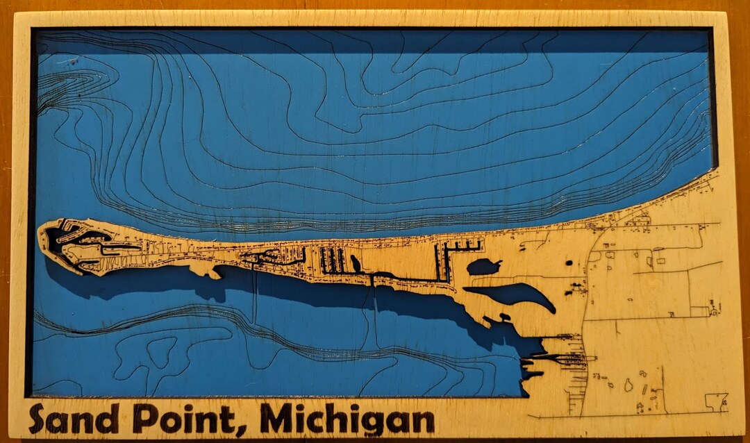 Sand Point Michigan 2 Layer Decoration / Wall Art Laser Cut Etsy