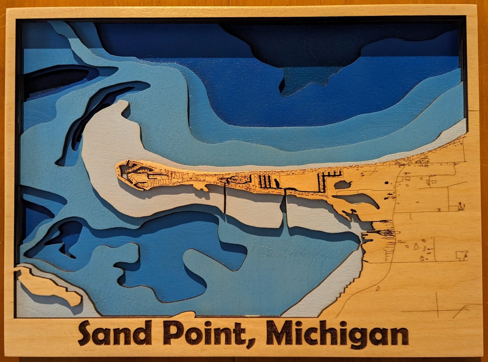Sand Point Michigan 6 Layer Decoration / Wall Art Laser Cut Etsy