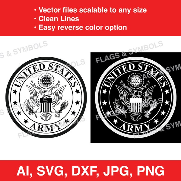 United States Army logo. US Army logo. US Army logo vector. US Army logo cut file. United States Army seal. Army logo laser cut