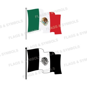 Bandera de México transparente. Bandera de México ondulada vectorial. Archivo de corte de la bandera de México. Bandera nacional de México. Bandera de México ondeando.