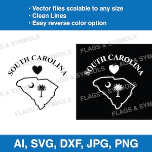 South Carolina state flag vector. South Carolina state cut file. South Carolina state laser cut file. South Carolina flag cricut file