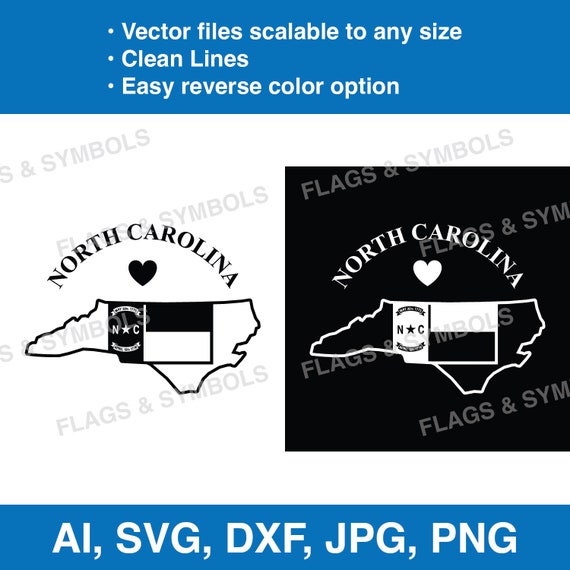 North Carolina Flag Svg