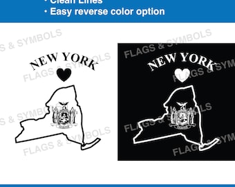 New York state flag vector. New York outline state cut file. New York state laser cut. New York outline svg file. New York flag cricut file