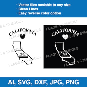 California state flag vector. California state cut file. California state laser cut. California state svg file. California flag cricut file