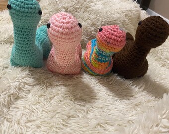 crocheted dinosaur
