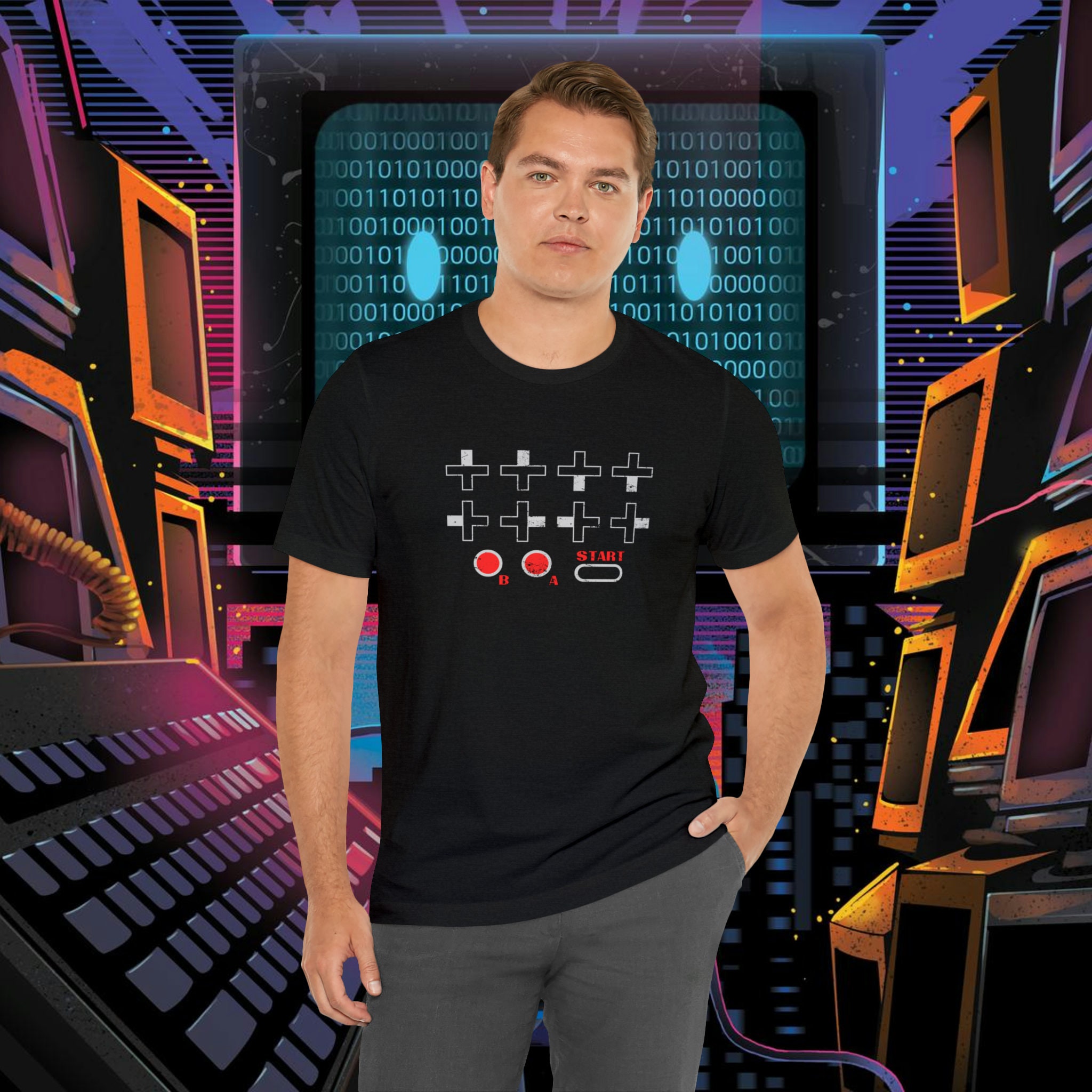 Konami code top t shirt