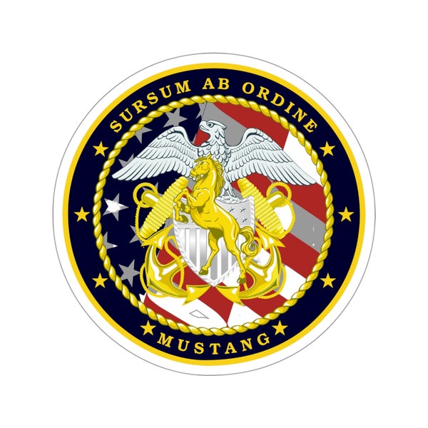 LDO CWO Mustang Officer Navy Sticker