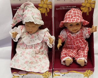 Vintage, Expressions by Berenguer set of two dolls 1995