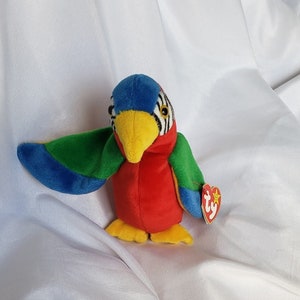 TY Beanie Buddy - JABBER the Parrot.  1998 on Tush tag, 1997 on hang tag.  Mint condition.