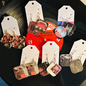 custom album cover earrings
