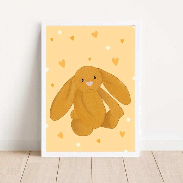 Jellycat bashful saffron bunny illustration