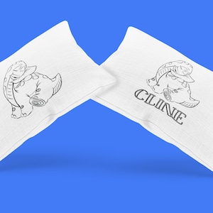 Colorable Kissenbezüge - Einzigartiges Kindergeschenk - Personalisierte Kissenbezüge Colorable - Dinosaurier Colorable Kissenbezug - Einhorn Colorable Kissenbezüge
