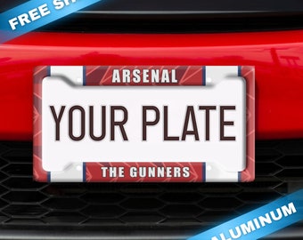 Arsenal License Plate Holder, Gunners gift Ideas, Free Shipping, Arsenal fan Gifts, Emirates, London Soccer Fan Gifts