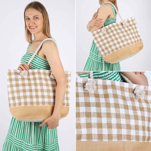 Beach bag waterproof, summer bag, beach bag with zipper, bathing bag sauna bag ladies XXL shopping bag shopper fabric bag gift