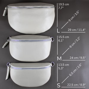 Silver Fanny Pack For Women With Patterned Strap Leather Crossbody Shoulder Waist Bag Silver Zipper Handbag Interchangeable Wide Belt zdjęcie 10