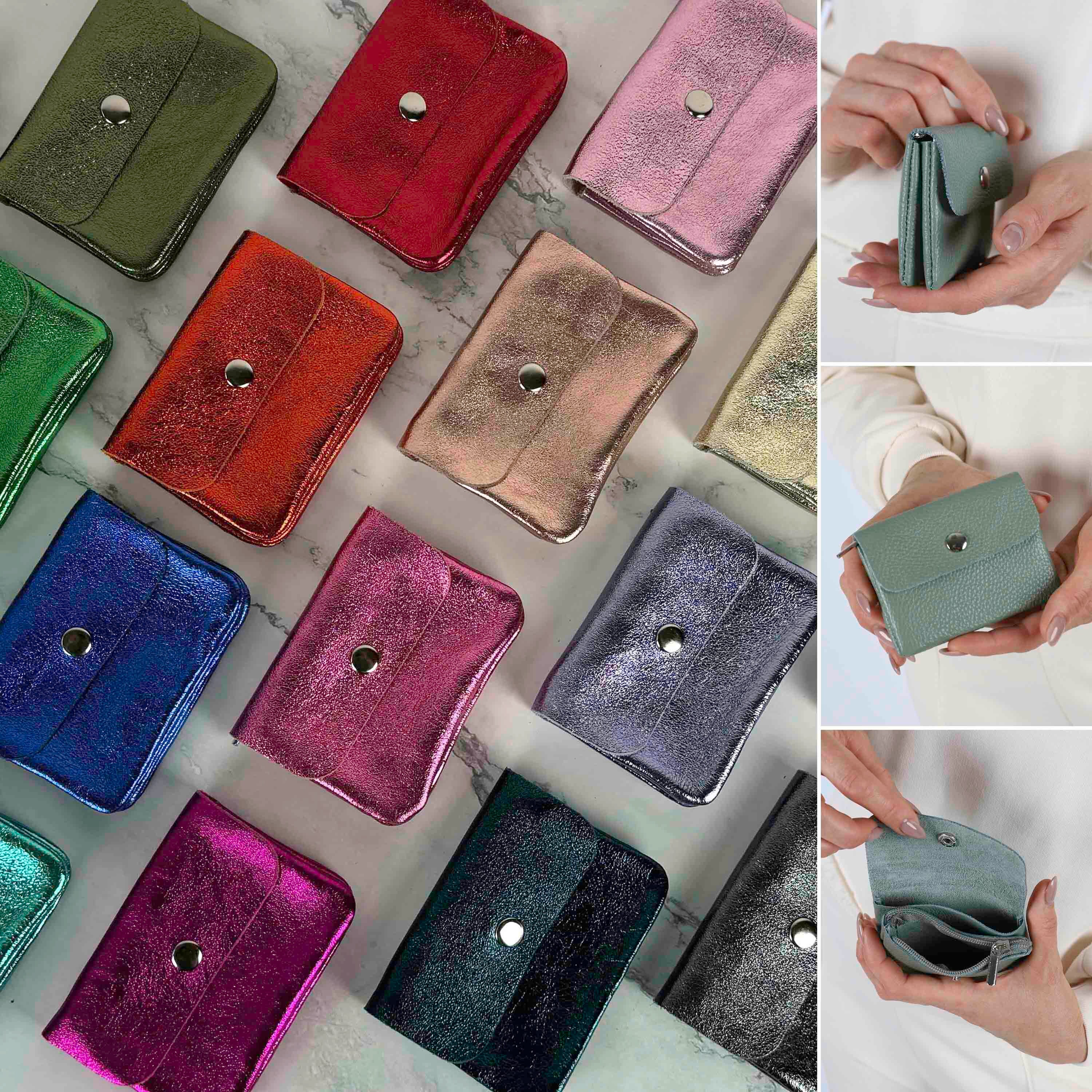 Portefeuille Fin En Cuir Synthétique Avec Blocage RFID Pour