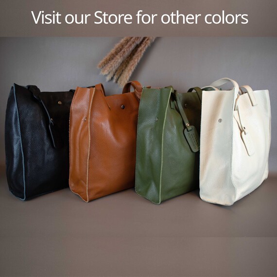 Khaki leather handbag deals