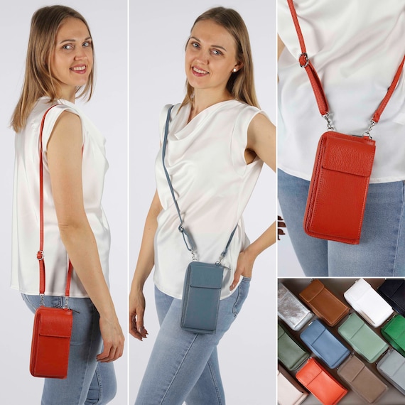 ショルダーバッグ・ポシェット OCCURSOURCE Borga Shoulder Bag + Card Wallet[2 COLOR] Leather Phone Bag With Wallet for Women, Women's Phone