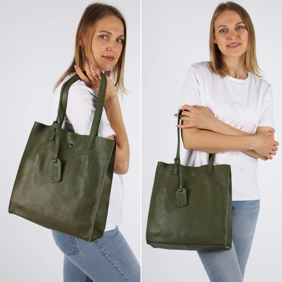Khaki shopper bag deals