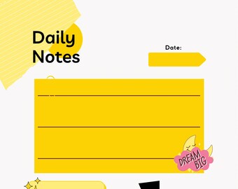 Printable Daily Notes - Etsy
