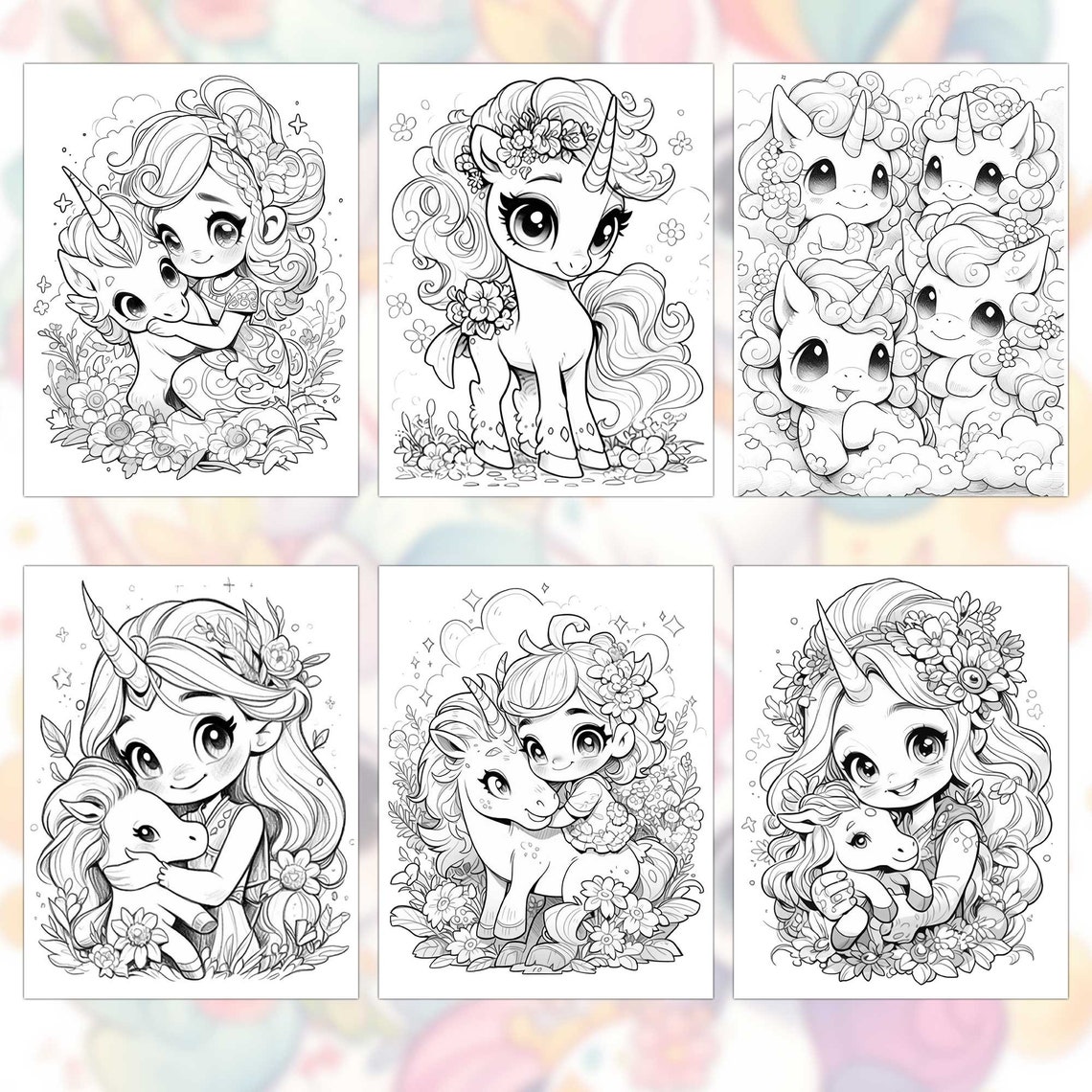 40 Unicorn Coloring Pages for Kids, Unicorn Printables, Printable ...
