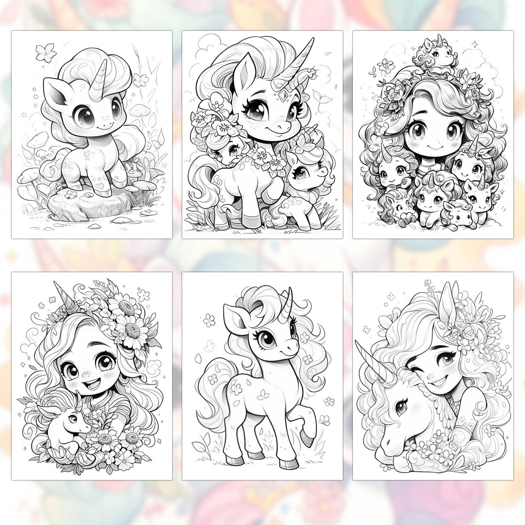 40 Unicorn Coloring Pages for Kids, Unicorn Printables, Printable ...