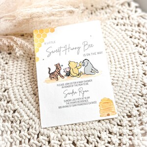 Classic Winnie the Pooh Baby Shower Invitation, Winnie the Pooh Digital Download, Baby Shower Instant Download, Editable Template, Custom