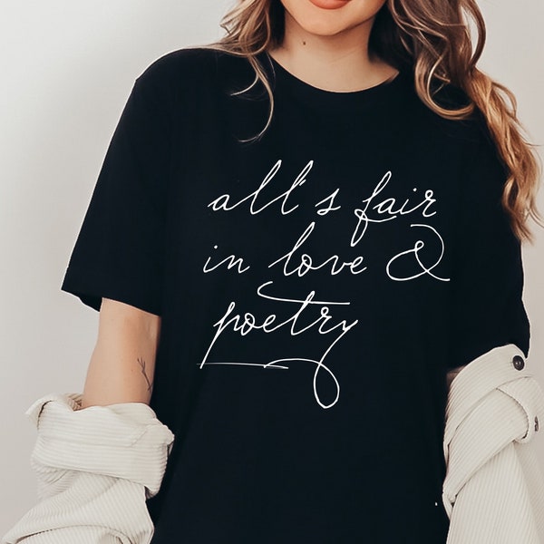 Tortured Poet's Department, All's Fair in Love and Poetry Shirt, TTPD Simple Graphic, New Release Shirt, Swifties Fan Gift, TTPD