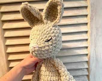 Crochet Bunny Snuggler Crochet Baby Gift Crochet Easter Bunny Gift Nursery Decor