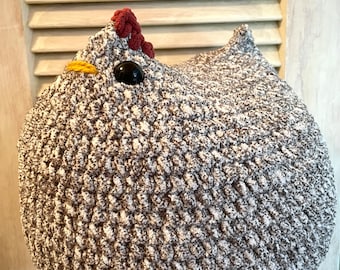 Poulet joufflu géant au crochet de la ferme Décoration de poulet au crochet Peluche de poulet Poulet joufflu géant au crochet Cadeau pour lui Cadeau pour elle Décoration de chambre d'enfant