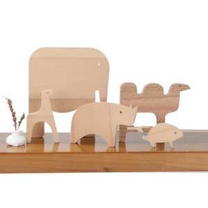 Montessori Wooden Safari Animal Puzzle: Kids Learning Toy - Etsy